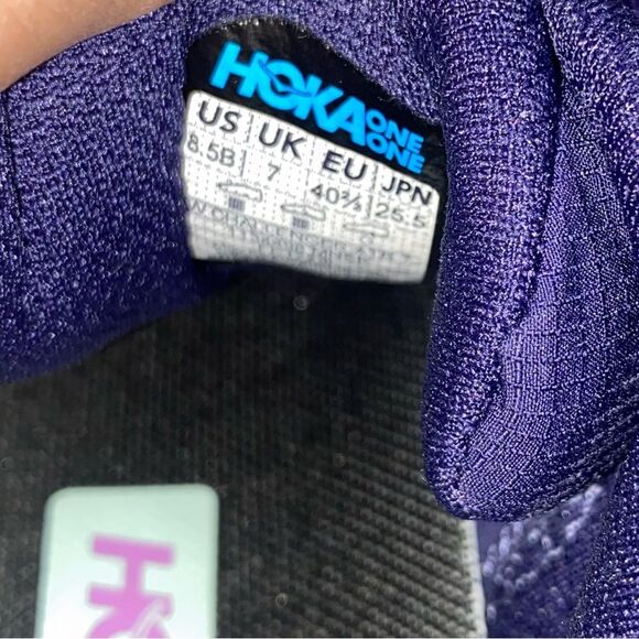 HOKA One One Challenger ATR 7 Women’s Running Shoes – Size 8.5B – Purple & Blue - Picture 9 of 11